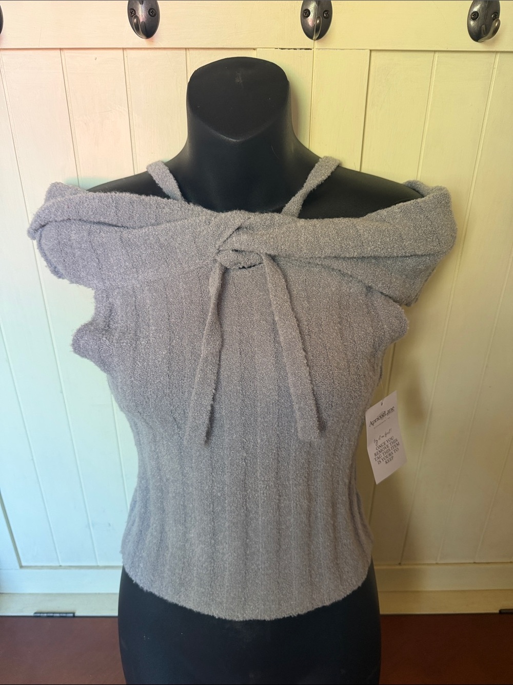 Beige Botany jackie off shoulder top - gray NWT